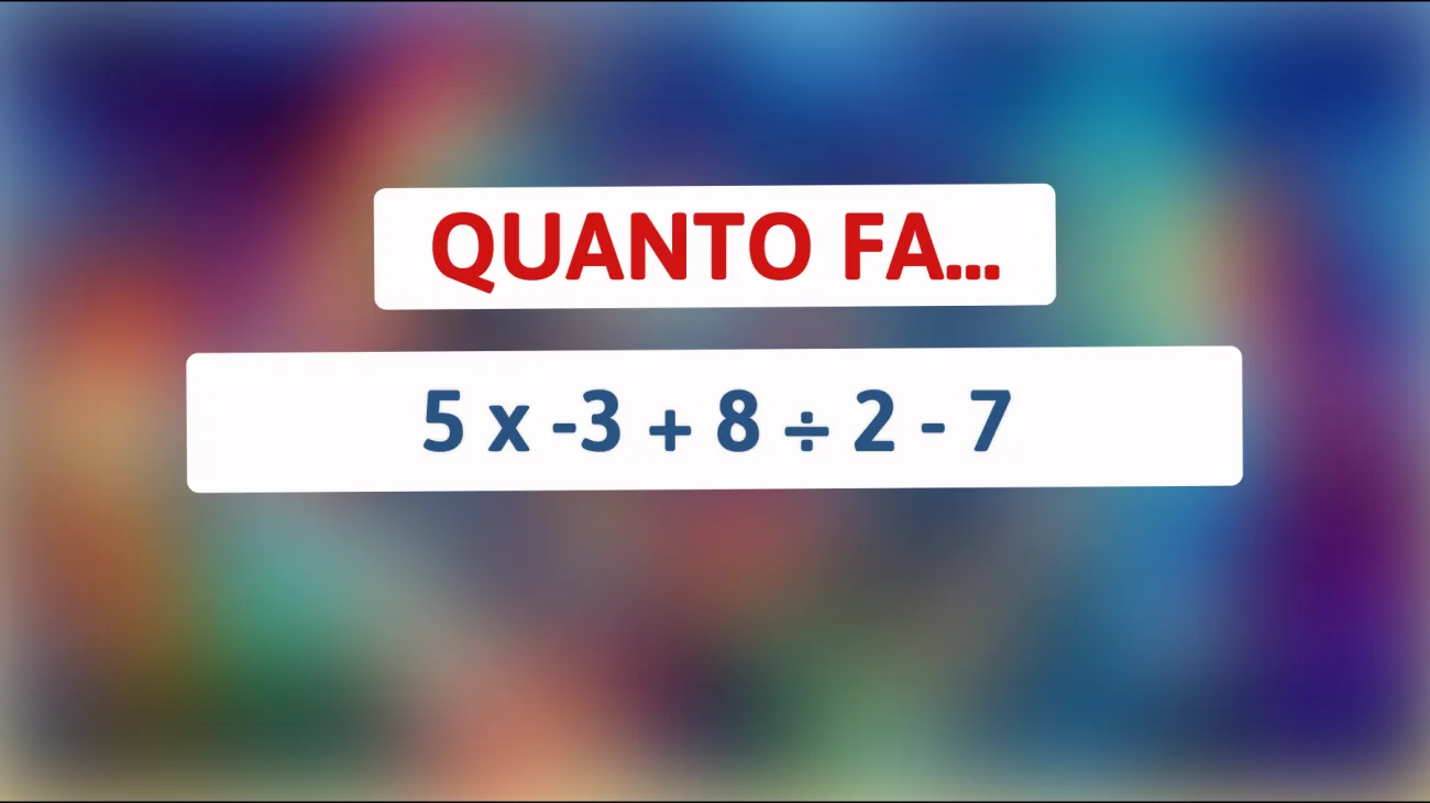 \"Solo i più intelligenti risolvono questo enigma matematico in 5 secondi: ci riesci anche tu?\""