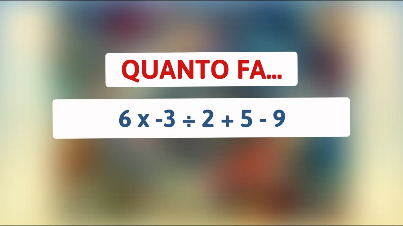 Scopri l'indovinello che sta facendo impazzire il web: solo il 1% riesce a risolverlo!"